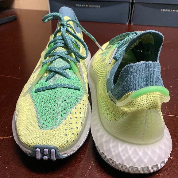 Adidas Mens Yellow 4D Fusio FY3603 Low Top Lace Up Running Shoes Size US 12.5 - Picture 2 of 5